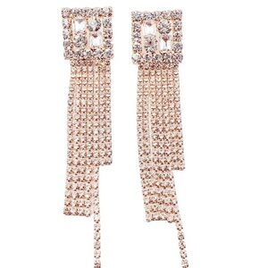 Treasure Jewels Gold and Rhinestone statement Earrings